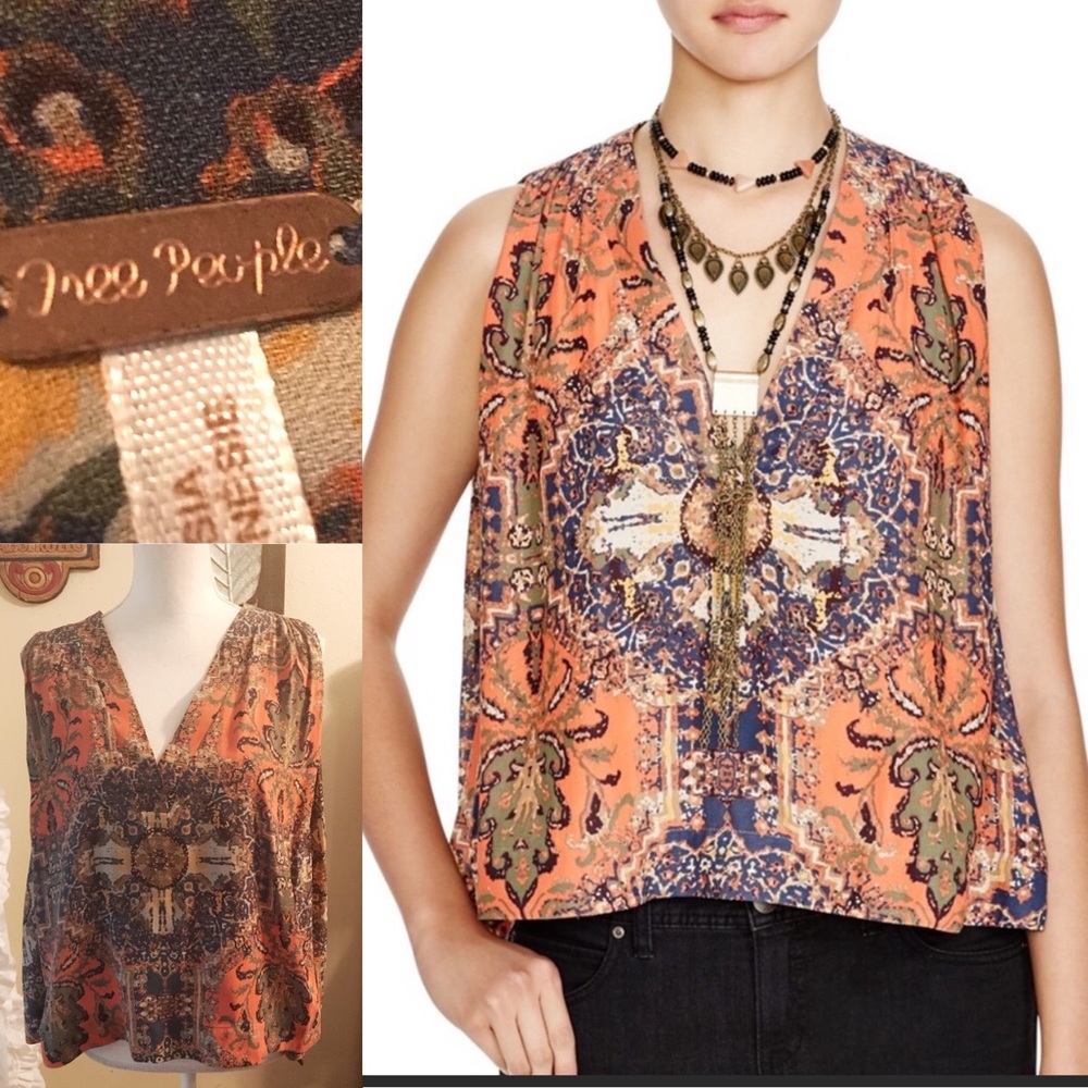 Free people sleeveless high low top